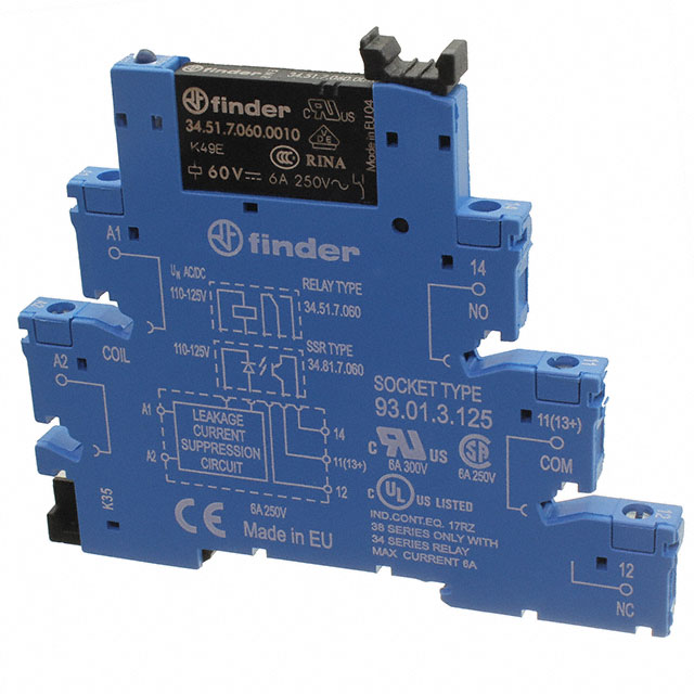 38.51.3.125.0060 Finder Relays, Inc.  Power Relays Over 2 Amps